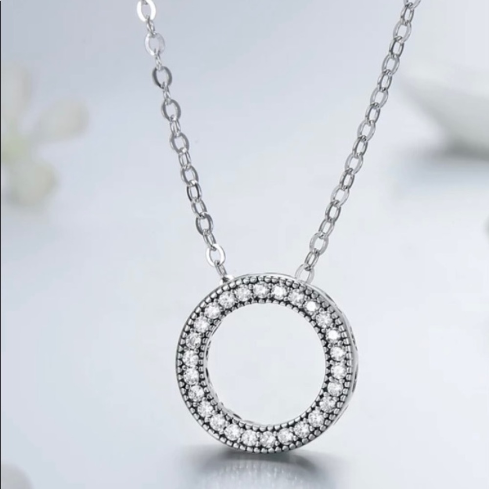 Infinity Ring Open Circle Necklace